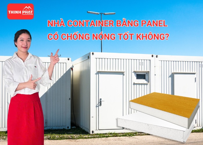 Nhà container bằng tấm panel chống nóng