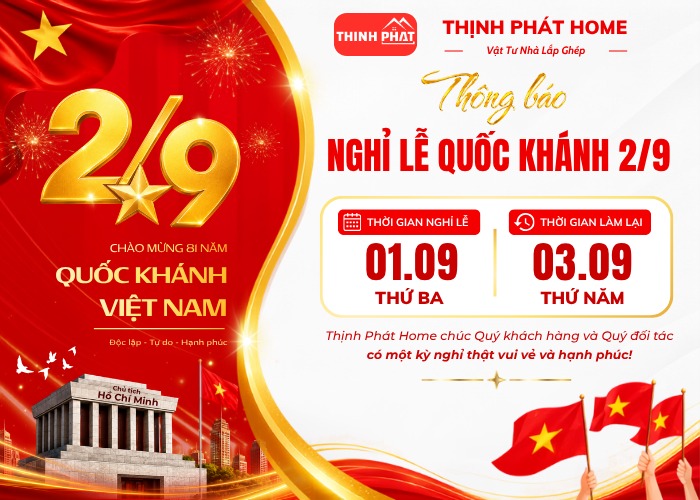 Thịnh Phát Home thông báo lịch nghỉ lễ Quốc khánh 2 tháng 9